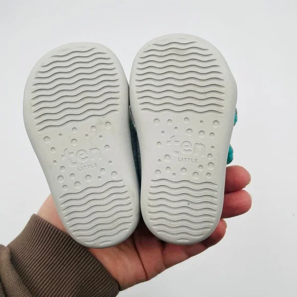 NWOT Ten Little Everyday Original Baby First Walker Shoes Gray Jersey Unisex 3 - Picture 3 of 4